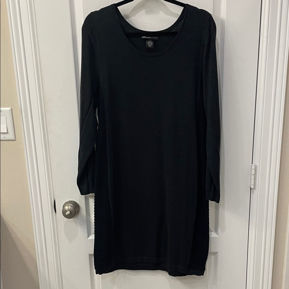 Lane Bryant Elegant Black Long Sleeve Dress